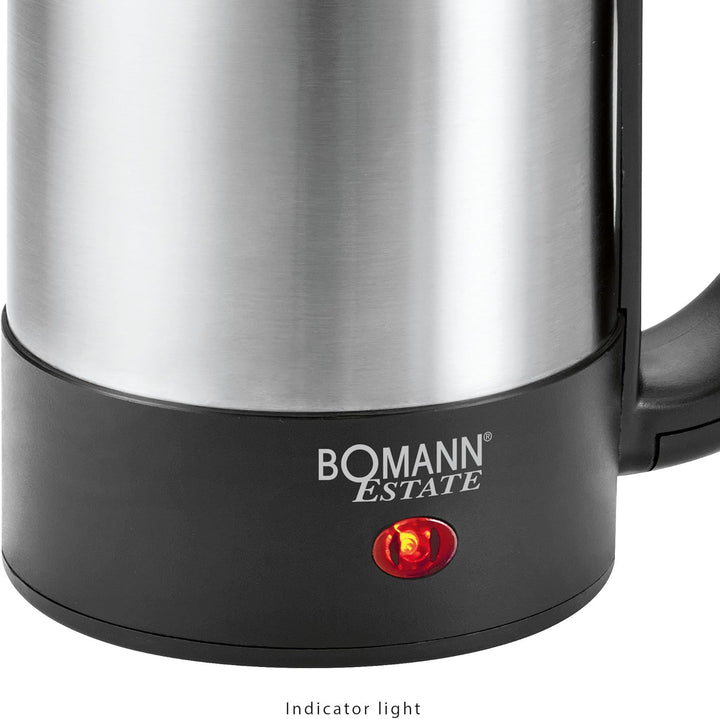 Bomann® Wasserkocher mit 0,5L Füllmenge | Wasserkocher klein ideal für unterwegs | Reisewasserkocher