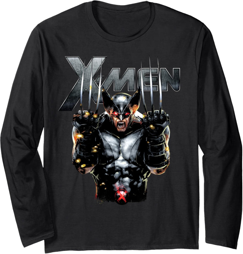 Marvel X-Men Wolverine Full Metal Razor Edge Langarmshirt