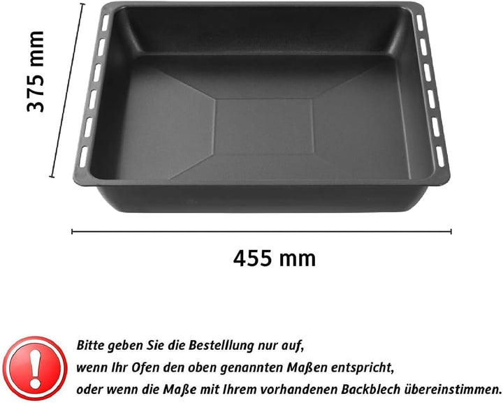 ICQN Backblech mit Antihaftbeschichtung 45.5 x 37.5 x 6 cm, Extra Tiefe Fettpfanne für Backofen und