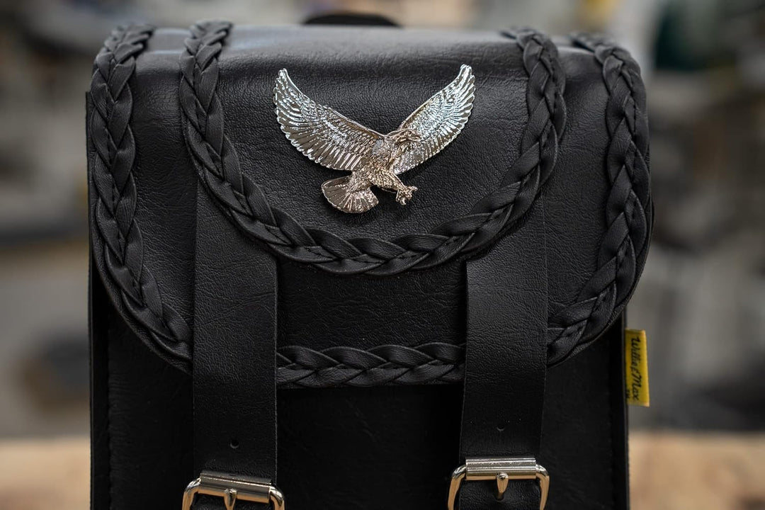 Dowco Willie & Max 58411-00 Magic Series Motorrad-Sissy-Bar-Tasche, Kunstleder, Schwarz, universelle