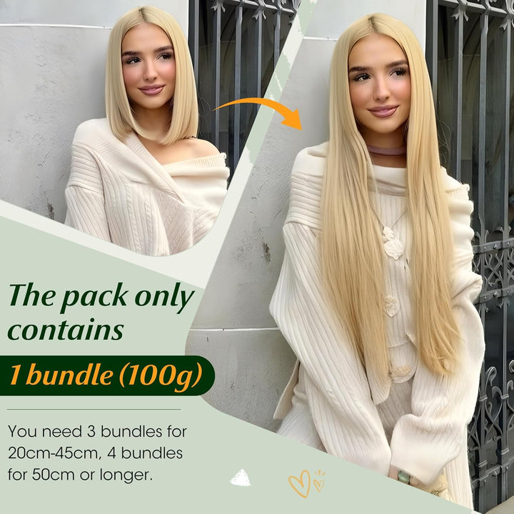 Elailite Echthaar Bündel, Haar Extensions Sew in Bundle Haarverlängerungen, Brasilianisches 100% Men