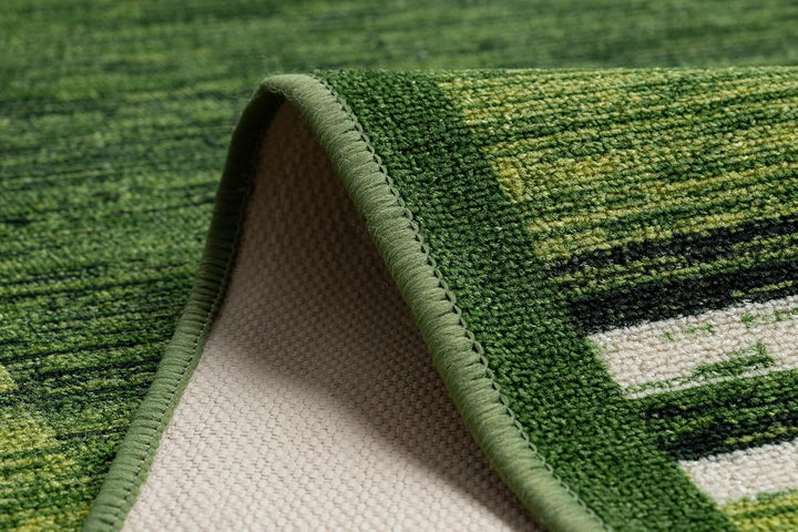 rugsx Antirutsch Teppichläufer Adagio grün - moderner Kurzflor für Küche, Flur & Wohnzimmer, Meterwa