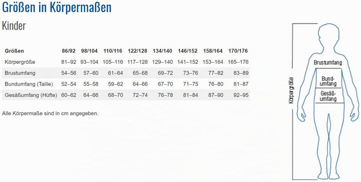 Planam Junior Kinder Rallyekombi BW kornblau Modell 0160 Grösse 122/128