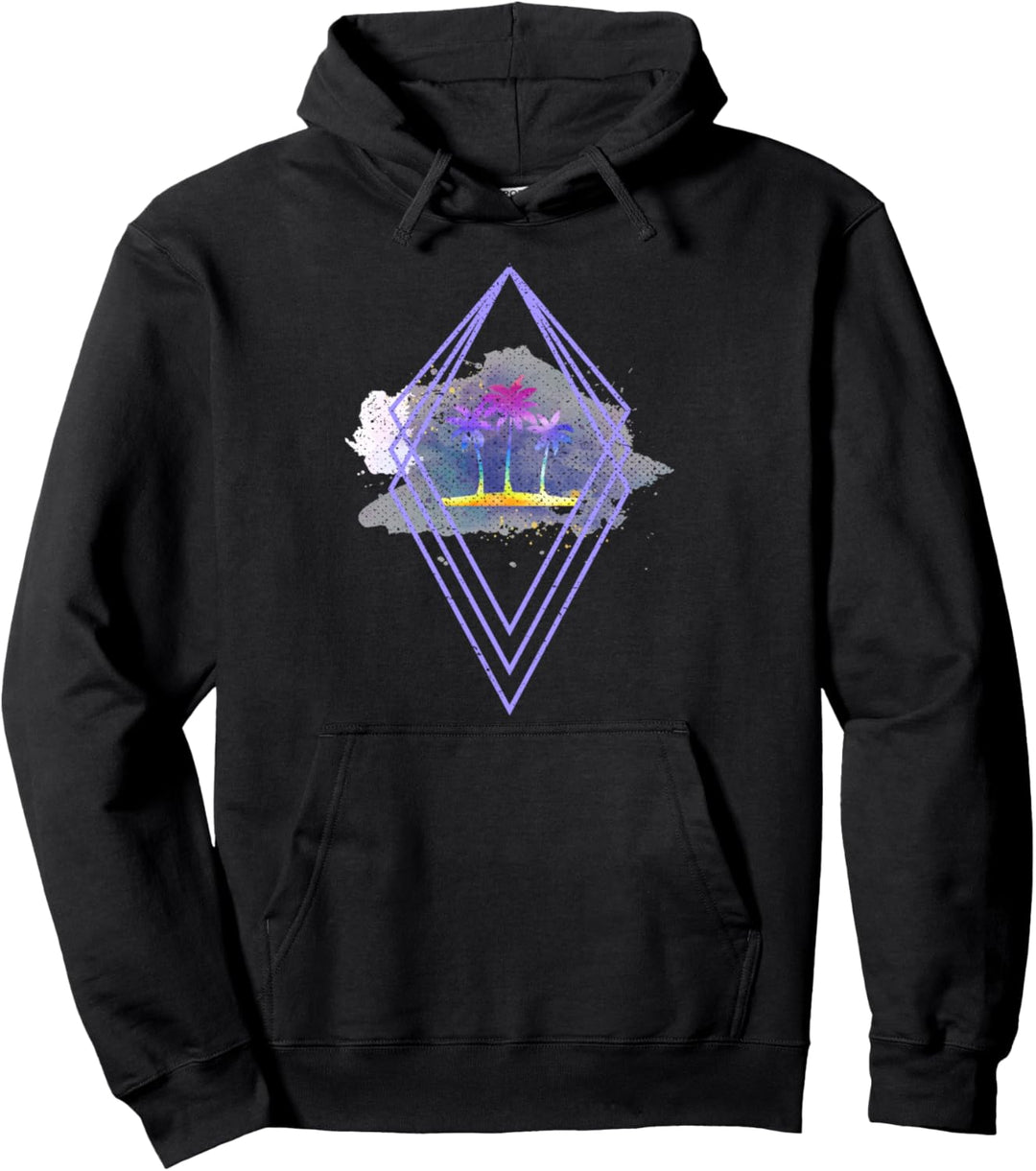 90er Vaporwave Aesthetic Palmen Retro Kunst Vaporwave Pullover Hoodie