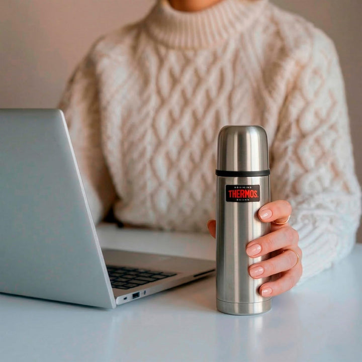 Thermos 4019.205.050 Isolierflasche Light and Compact, 0,5 L, Edelstahl mattiert Edelstahl 0,50 l, E