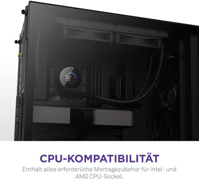 NZXT Kraken 240 - RL-KN240-B1-240mm AIO CPU Wasserkühlung - 1,54" LCD Display 240x240-2x120mm PWM Fa