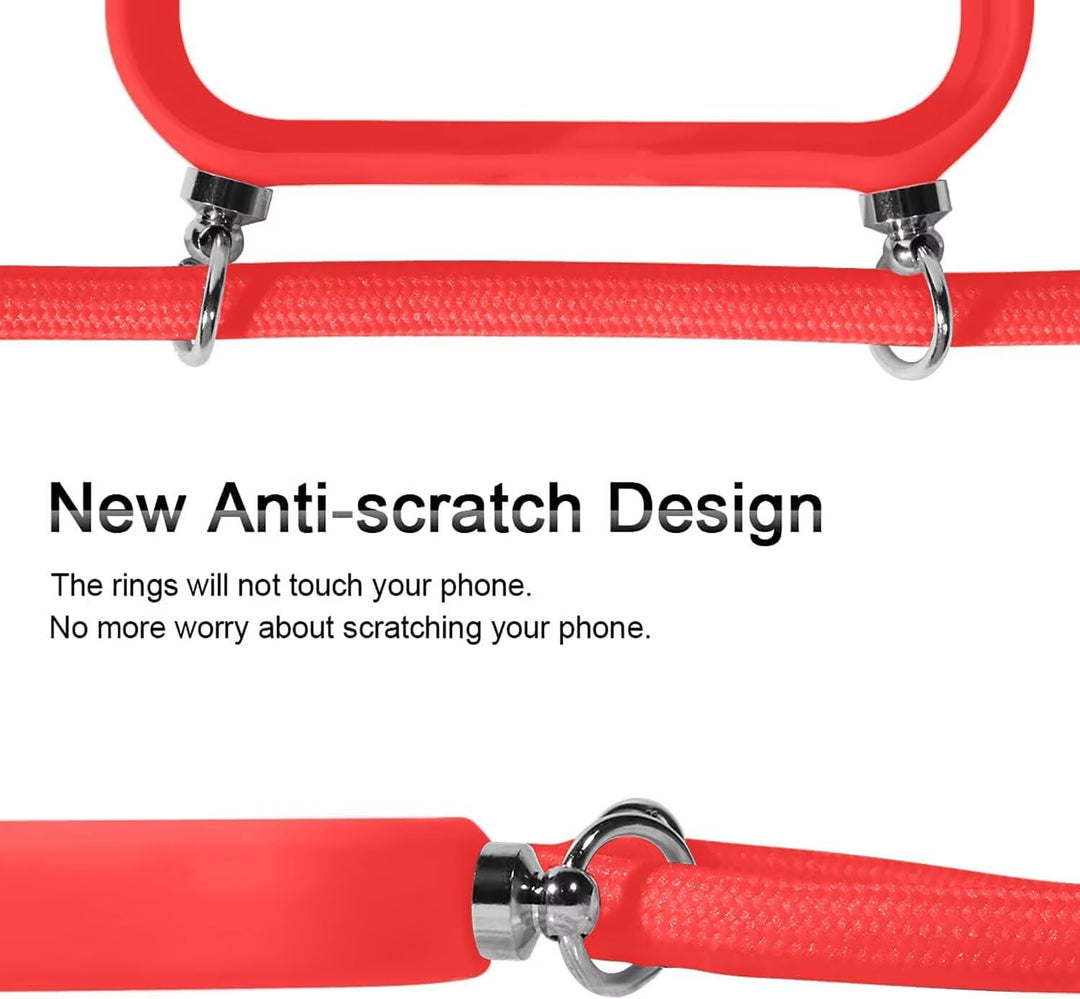 FERLAN Handykette für iPhone 17 Hülle mit Band,Transparent 360 Grad Rundumschutz Schutzhülle mit Int