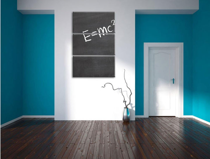 Pixxprint Albert Einstein als Leinwandbild | Grösse: 3 Teilig (120x80) | Wandbild| Kunstdruck | fert