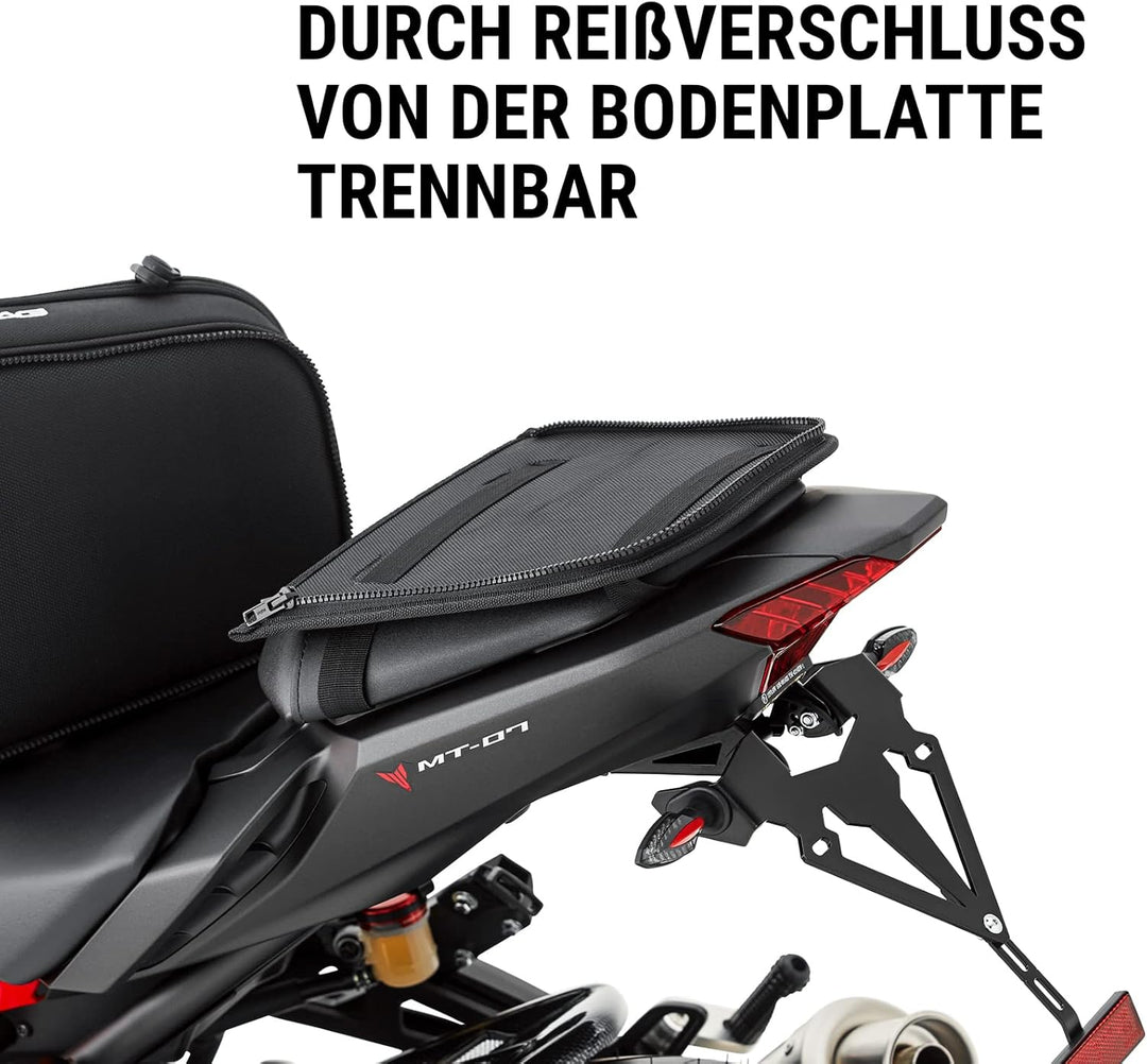 QBag Hecktasche 03 Motorradtasche, Motorradgepäck für Soziussitz/Gepäckträger, 5 Liter Stauraum, lei