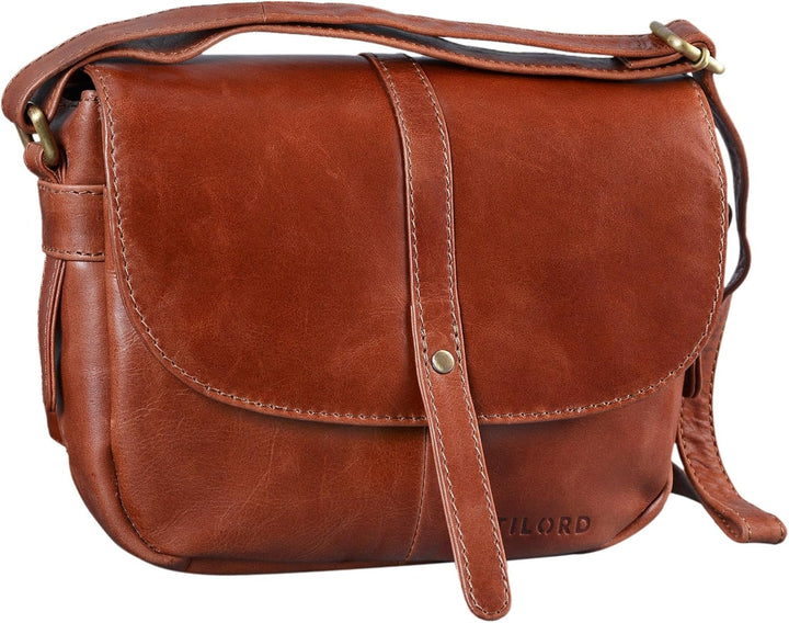 STILORD 'Clara' Kleine Umhängetasche Frauen Leder Vintage Handtasche zum Ausgehen klassische Abendta