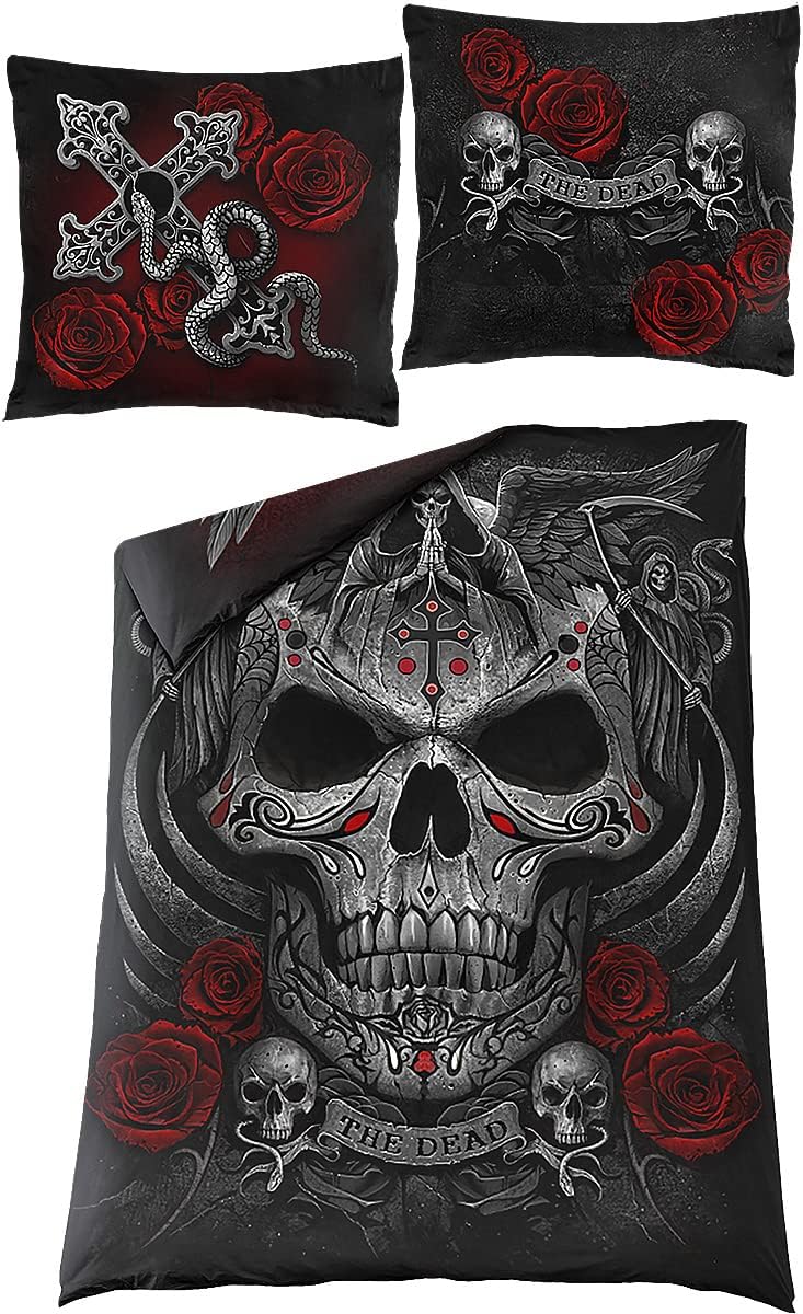 Spiral - The Dead - Bettbezug für Einzelbett + UK und EU Kissenbezug - L