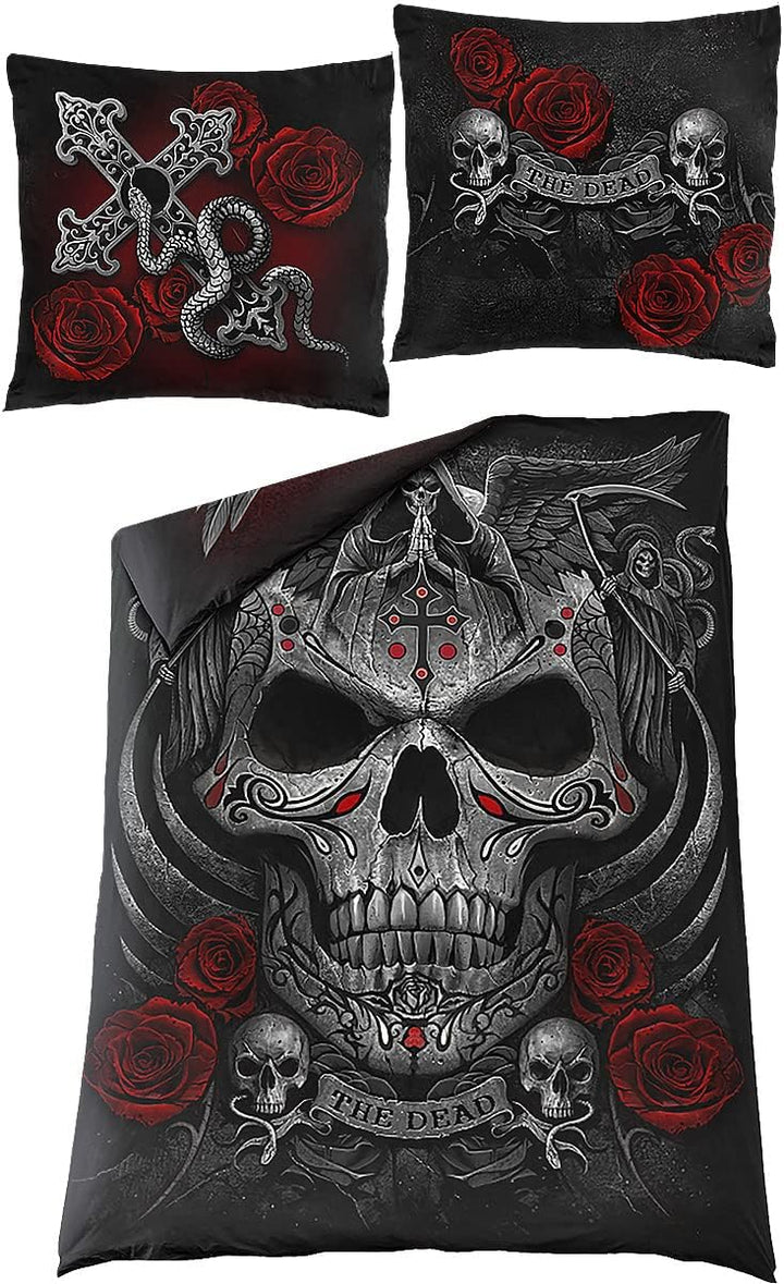 Spiral - The Dead - Bettbezug für Einzelbett + UK und EU Kissenbezug - L