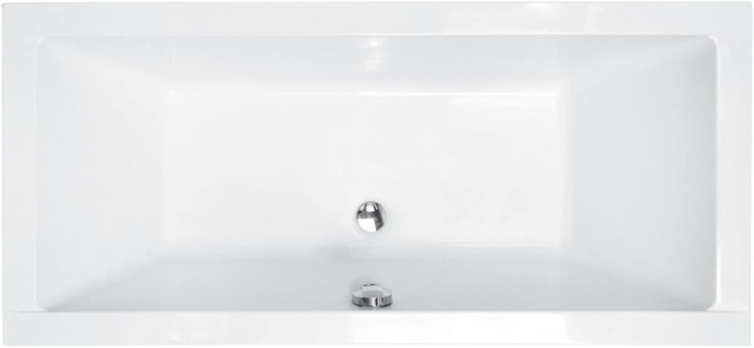 KOLMAN Badewanne QUADRO Rechteck 180x80 ohne Verkleidung, Ablaufgarnitur und Füssen Komplettset 3in1