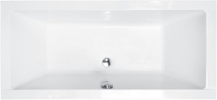 KOLMAN Badewanne QUADRO Rechteck 180x80 ohne Verkleidung, Ablaufgarnitur und Füssen Komplettset 3in1