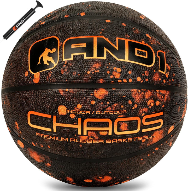 AND1 Chaos Basketball: Offizielle Regulierung Grösse 7 (74,9 cm) Gummi - Deep Channel Construction S