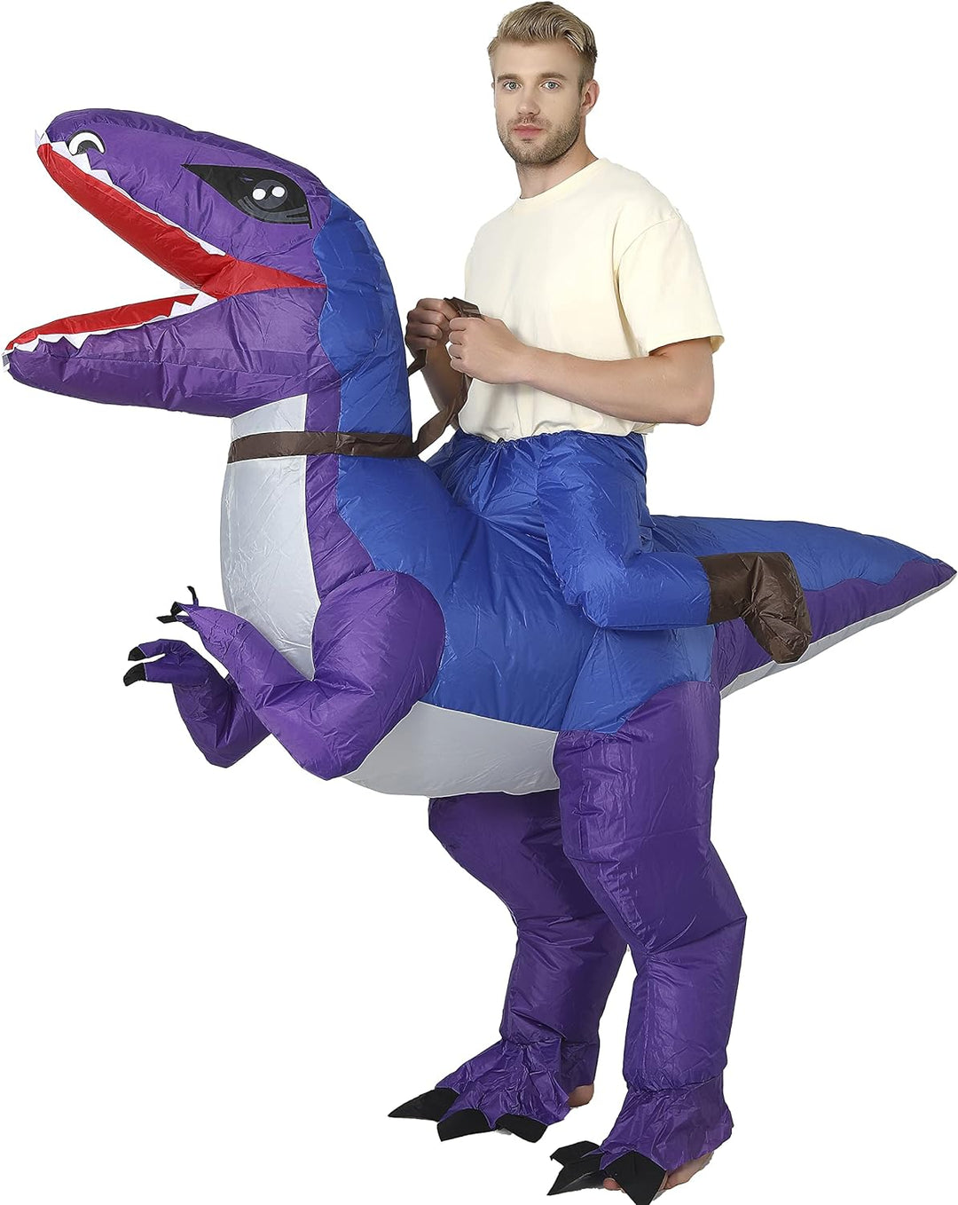 FXICH Aufblasbare Dinosaurier-Kostüme für Erwachsene, aufblasbares T-Rex-Kostüm, aufblasbarer Dinosa
