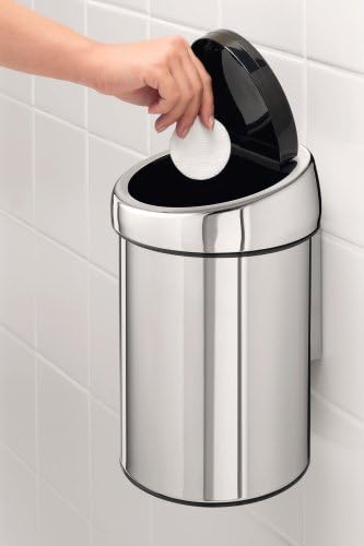 Brabantia Touch Bin 3L mit Kunststoffeinsatz - Matt Steel Fingerprint Proof 3 Liter Matt Steel Finge