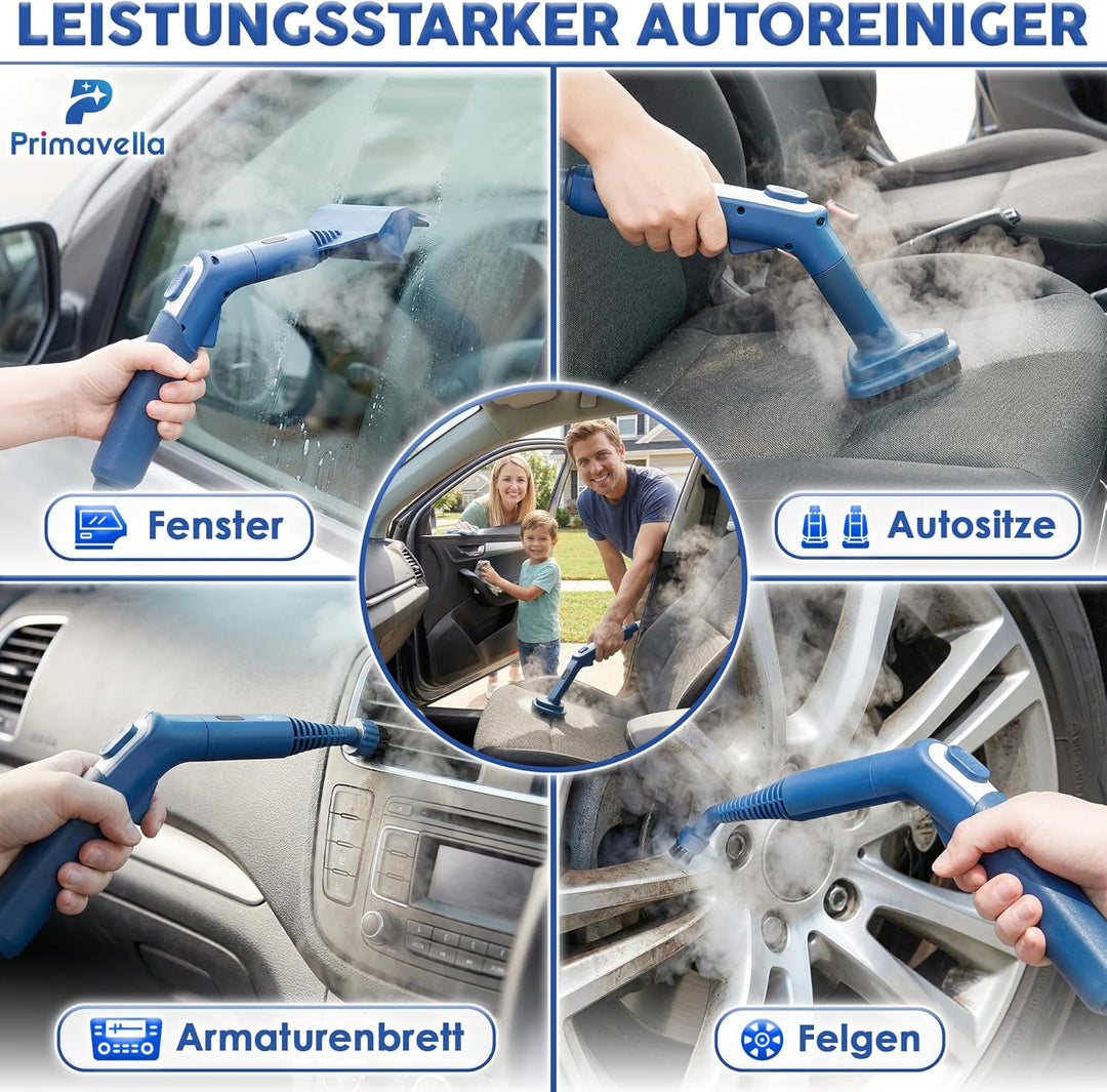Primavella Dampfreiniger Don Vito – Leistungsstarker Steam Cleaner für Boden, Polstermöbel & Bad – R