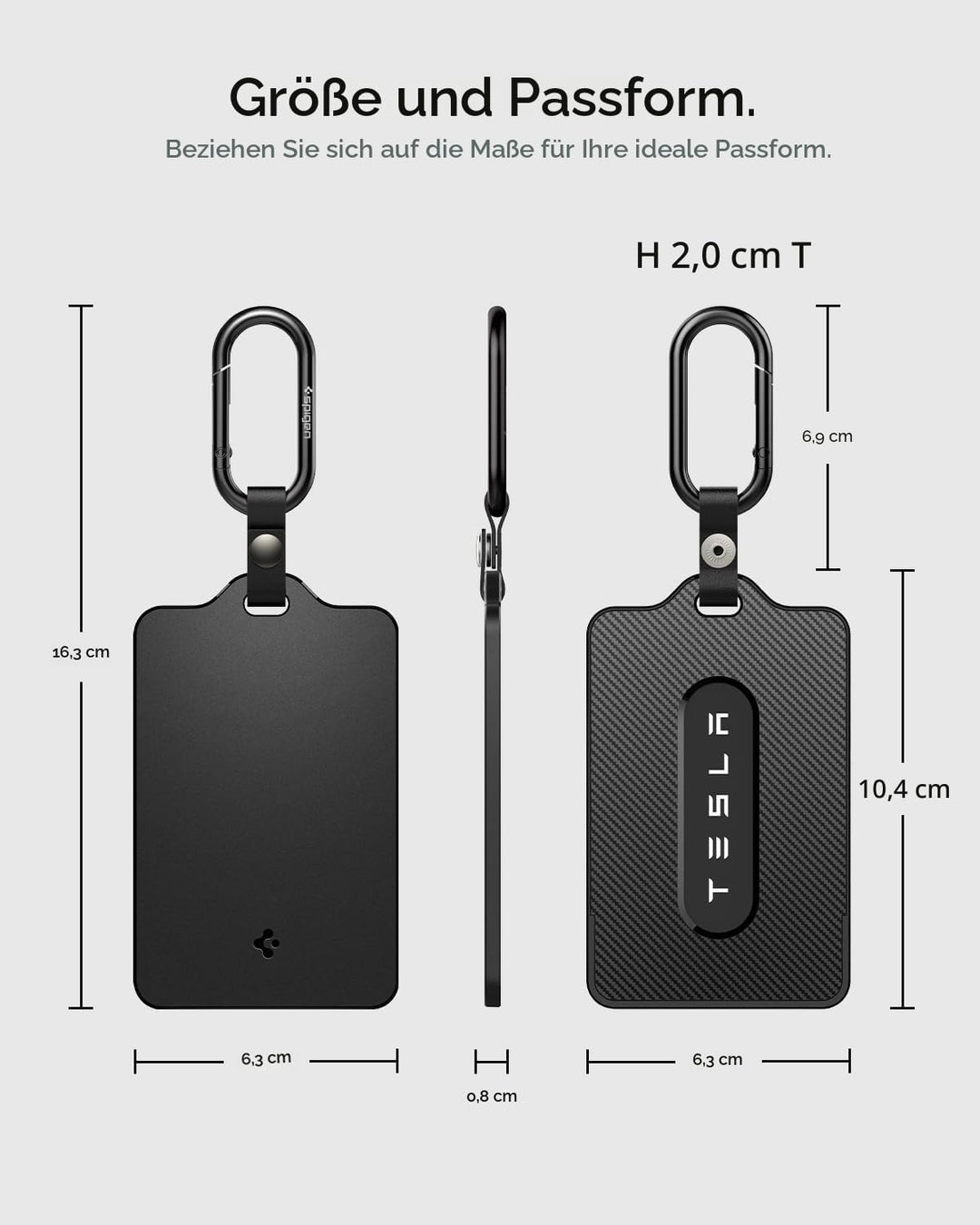 Spigen Schlüssel Karten Halter für Tesla Model Y (~2026 Juniper) Model 3 (~Highland 2025 2026) S X,