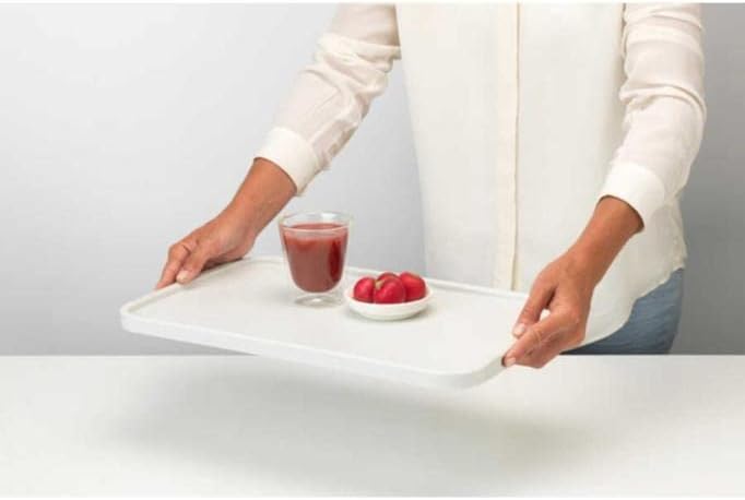 Brabantia Tasty+ Schneidebrett, Kunststoff, Dunk Grau 43L x 26B cm, 43L x 26B cm