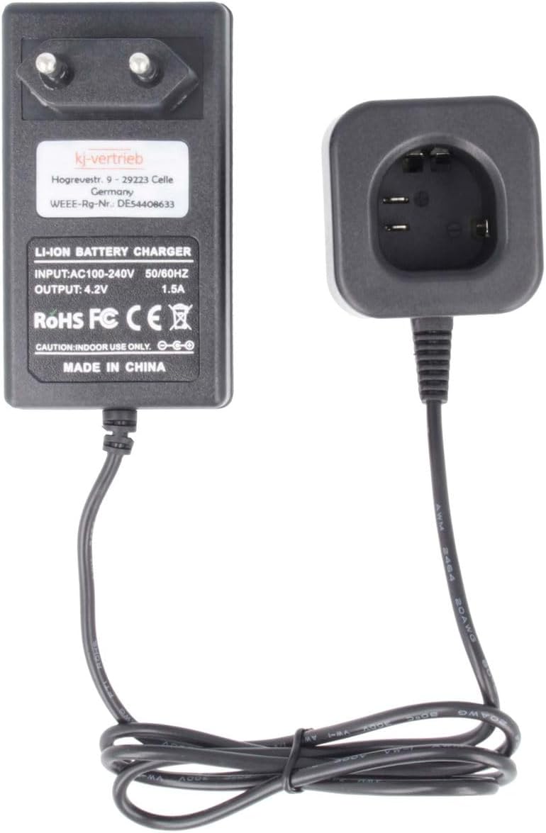 Ladegerät kompatibel mit Panasonic Li-Ion Werkzeug-Akkus EZ9L10, EY9L10B, EY7410LA1C, EY7410LA2S - 4