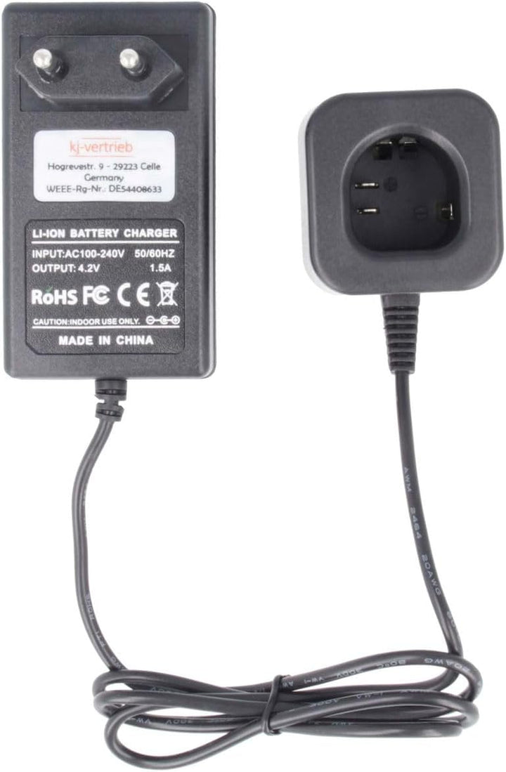 Ladegerät kompatibel mit Panasonic Li-Ion Werkzeug-Akkus EZ9L10, EY9L10B, EY7410LA1C, EY7410LA2S - 4