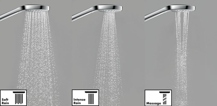 hansgrohe Croma Select 280 Air wassersparendes Reno Duschsystem, 4 Strahlarten, Chrom mit