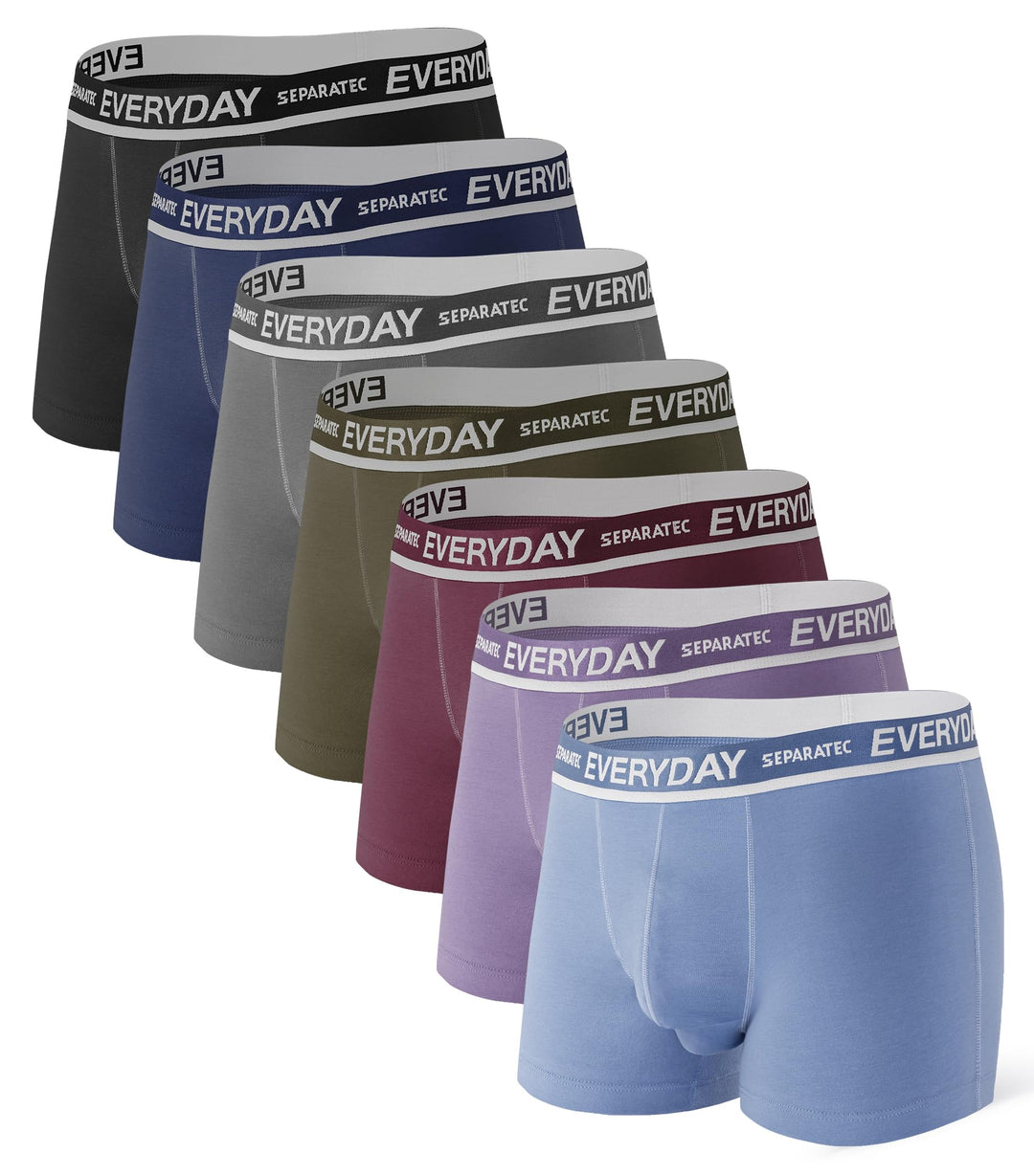 Separatec Herren Boxershorts 7er Pack Doppelbeutel Dual Pouch, Baumwolle Unterhosen Männer, Stretcke