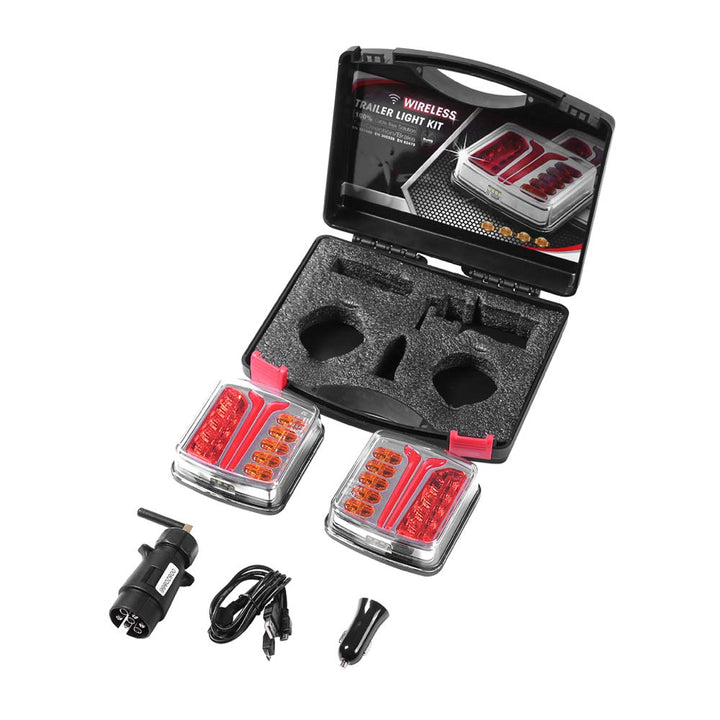 ETUKER LED Magnetisch Kabellos Anhänger Rücklichter, 12V Wasserdicht Kabellos Anhänger Rücklicht Bre