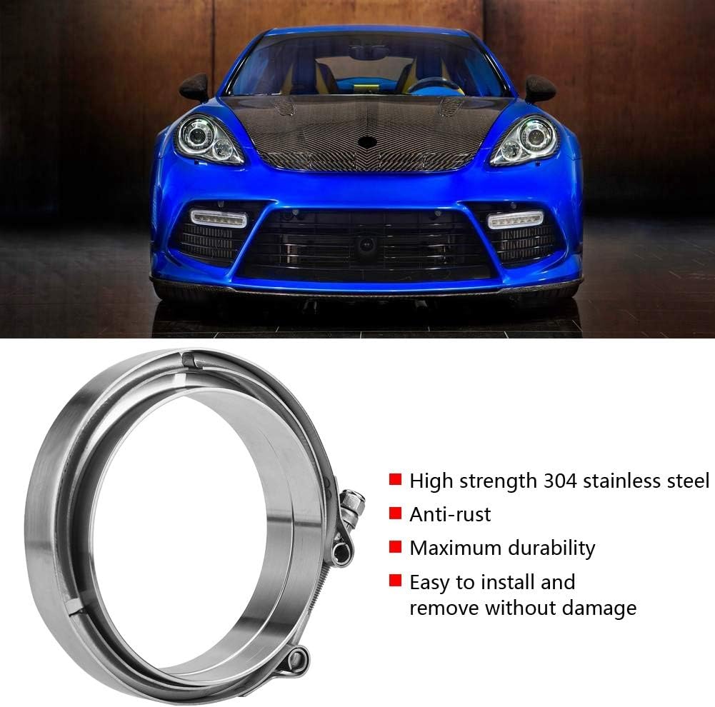Bügelschelle Rohrschelle Flansch Turbo Auspuffschelle, Universal Auto 5"Edelstahl-Turbo Auspuff V Ba