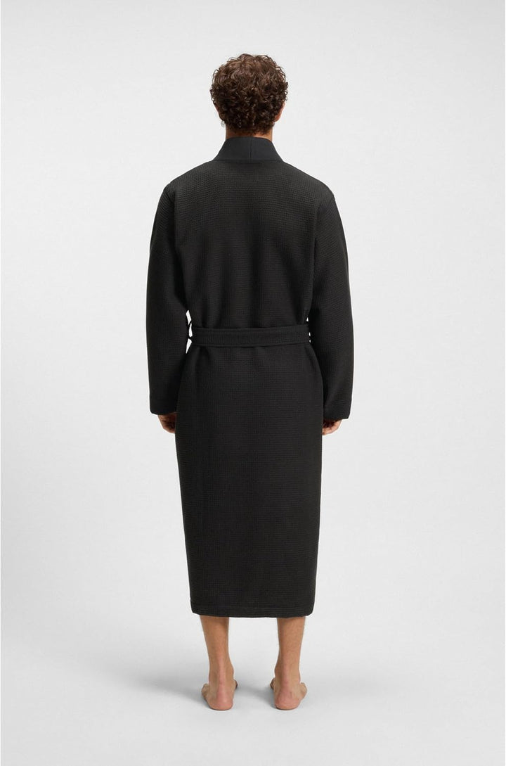 BOSS Bademantel Kimono in Waffle Piqué S Black1, S Black1