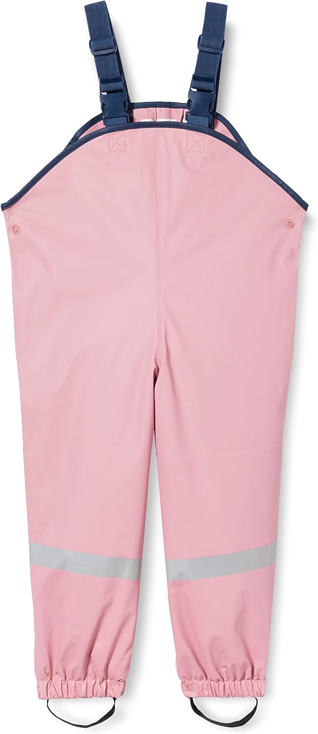 Playshoes Unisex Kinder Matschhose Regenlatzhose Fleece-Futter Wind-und wasserdichte Regenhose Regen
