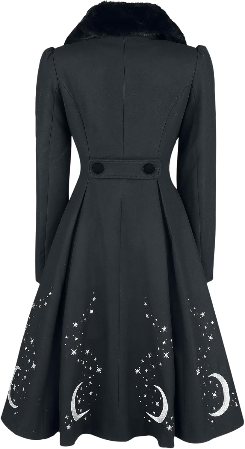 Hell Bunny Interstellar Coat Frauen Mantel schwarz Casual Wear, Rockabilly, Rockwear XS Schwarz, XS