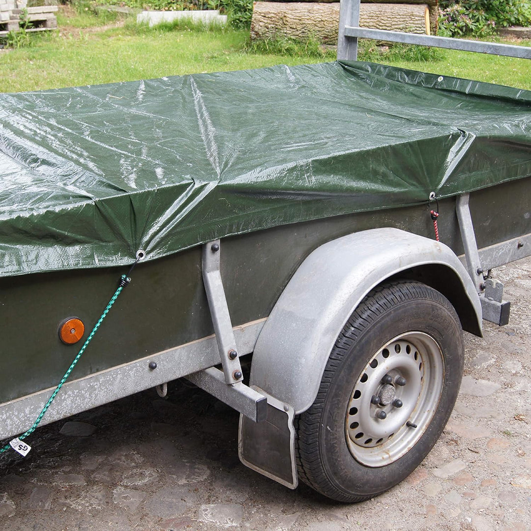 Connex Schutzplane 5 x 6 m - 100 g/m² - Beidseitig beschichtet - Wasserabweisend &amp; UV-stabilisiert -