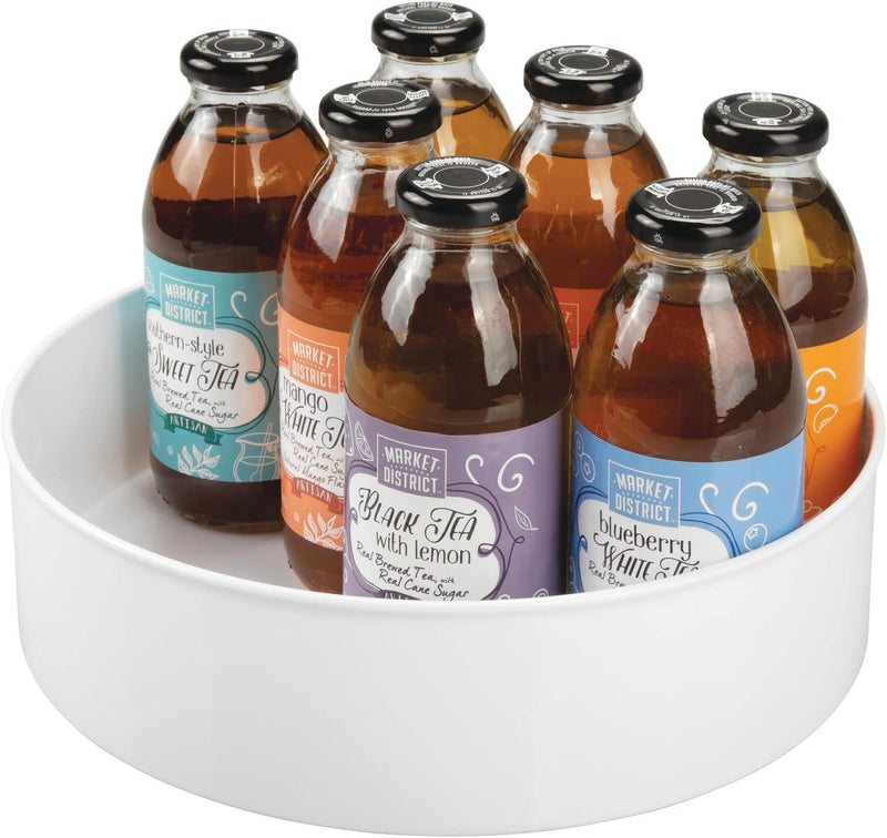 mDesign Lazy Susan Küchenregal – praktisches Gewürzregal für Küchenschrank – drehbarer Gewürzhalter