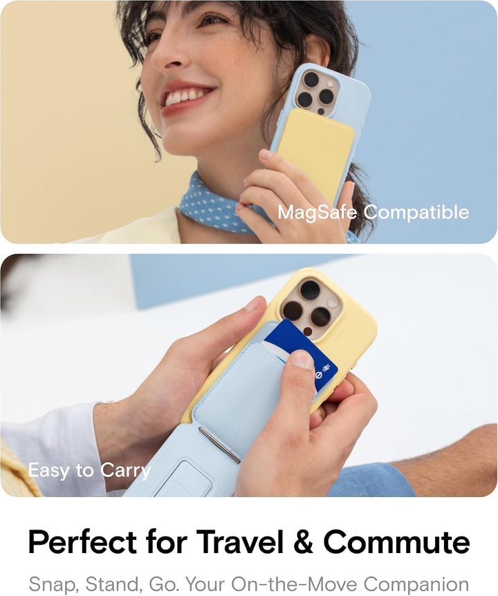 MOFT Handy Stativ für Smartphone, [Ultra Dünn & Tragbar] Faltebar MOVAS Veganes Leder Stativ für Mag
