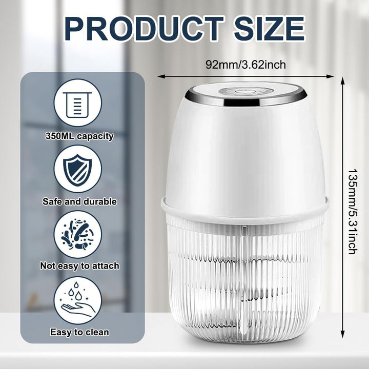 Zerkleinerer Küche Elektrisch Mini Zwiebelschneider - 350ml Multizerkleinerer Kabelloser USB-Aufladu