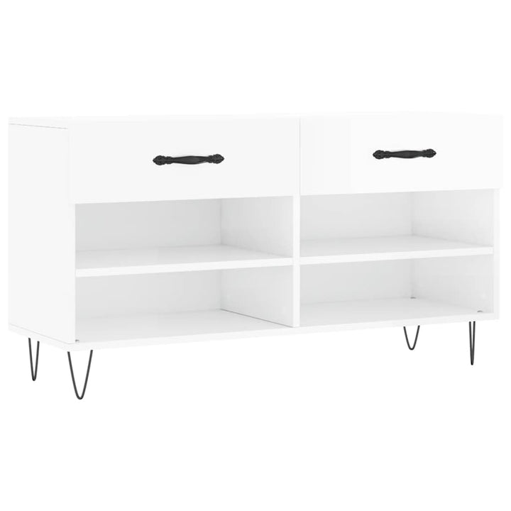 vidaXL Schuhbank, Schuhregal mit 2 Schladen 4 Fächern, Schuhschrank mit viel Stauraum, Sitzbank Flur