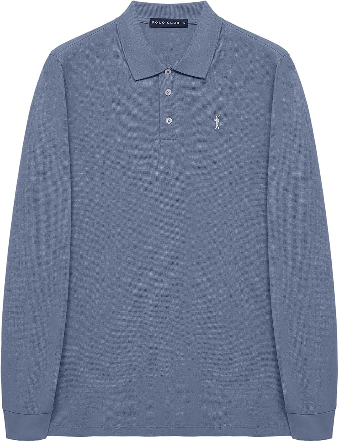 Polo Club Herren Poloshirt Kurzarm Regular Fit Baumwolle Männer Polohemd Longsleeve, Blau Denim