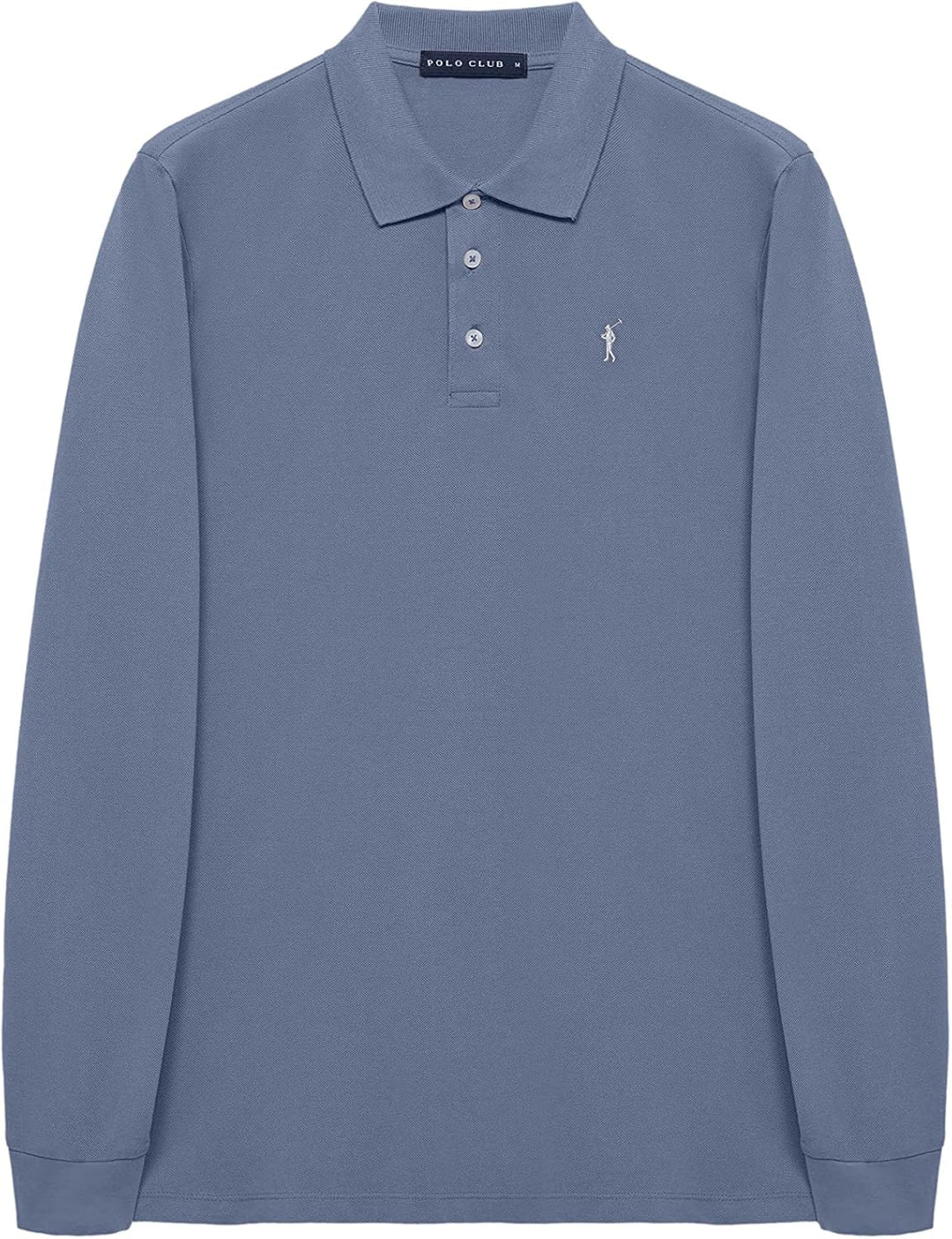 Polo Club Herren Poloshirt Kurzarm Regular Fit Baumwolle Männer Polohemd Longsleeve, Blau Denim