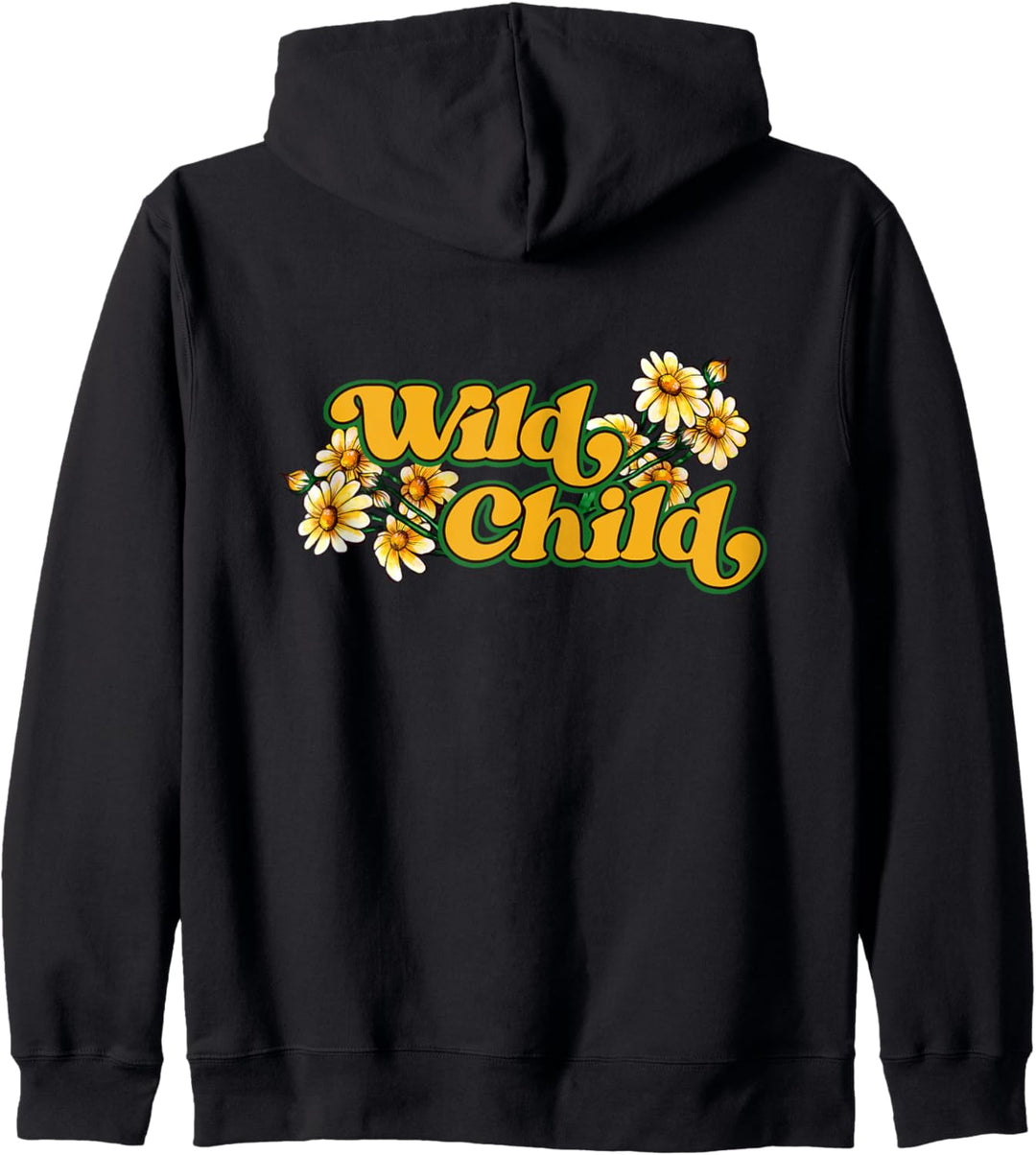 Wild Child Wildes Kind Wildblume Wildkind gelbes Kapuzenjacke