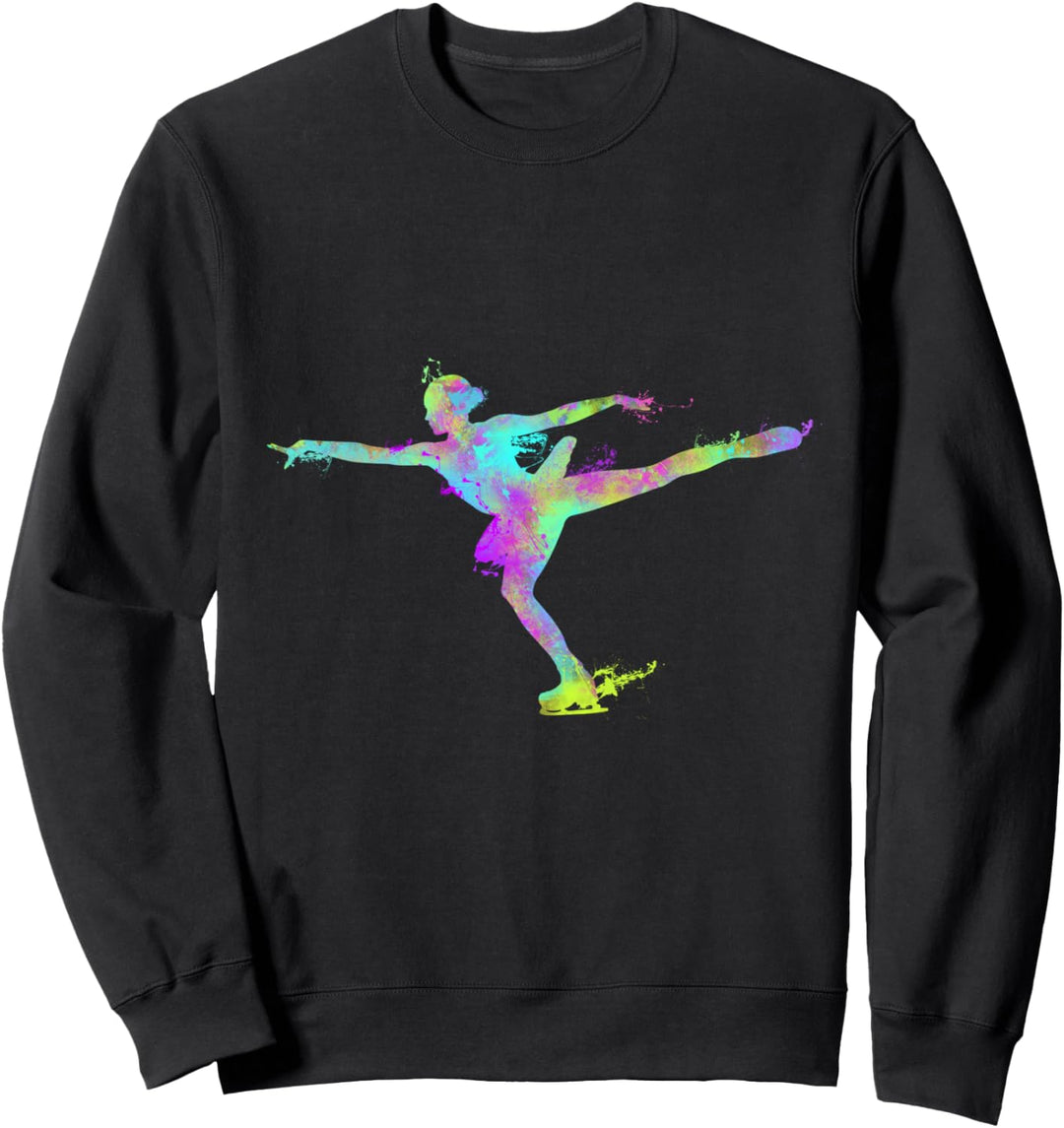 Beautifual Zahl Skater-Mädchen-Kunst - Eiskunstlauf Sweatshirt