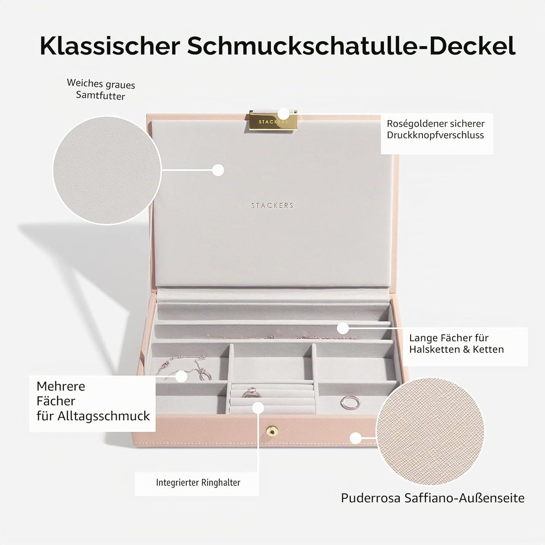 Stackers Blush Klassisch Schmuckschatulle - 3 Blush Pink & Gold, Blush Pink & Gold