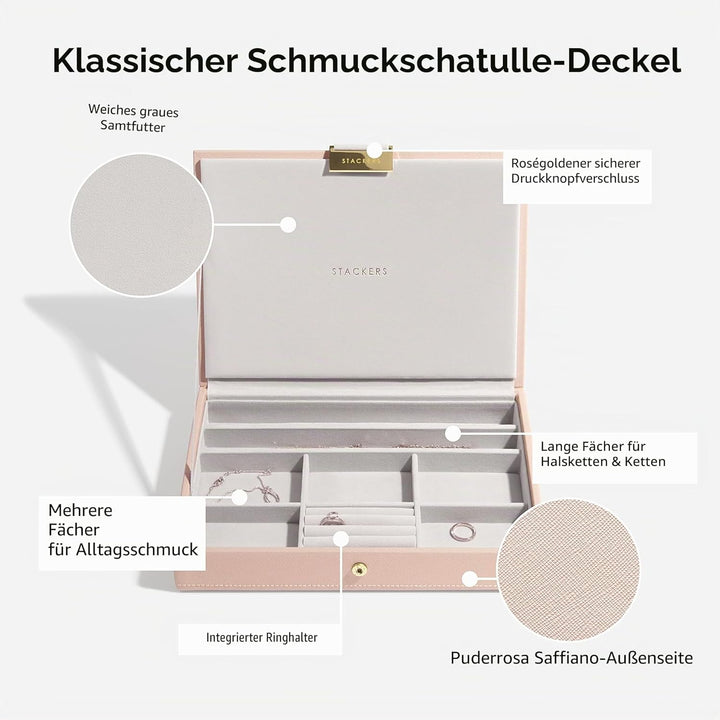 Stackers Blush Klassisch Schmuckschatulle - 3 Blush Pink & Gold, Blush Pink & Gold