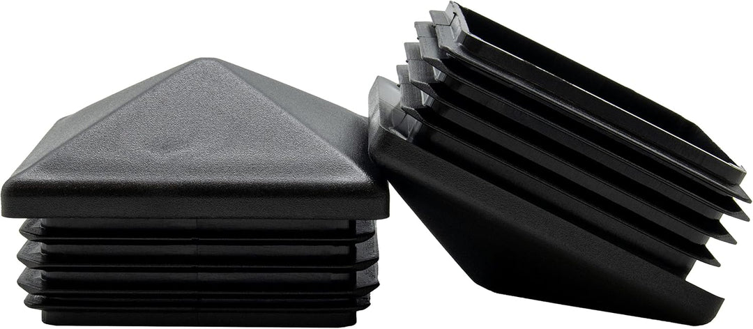 10 Stück Zierstopfen 80x80 mm Schwarz Sichtstopfen Lamellenstopfen Zaunkappen Vierkant für Zaun Zaun
