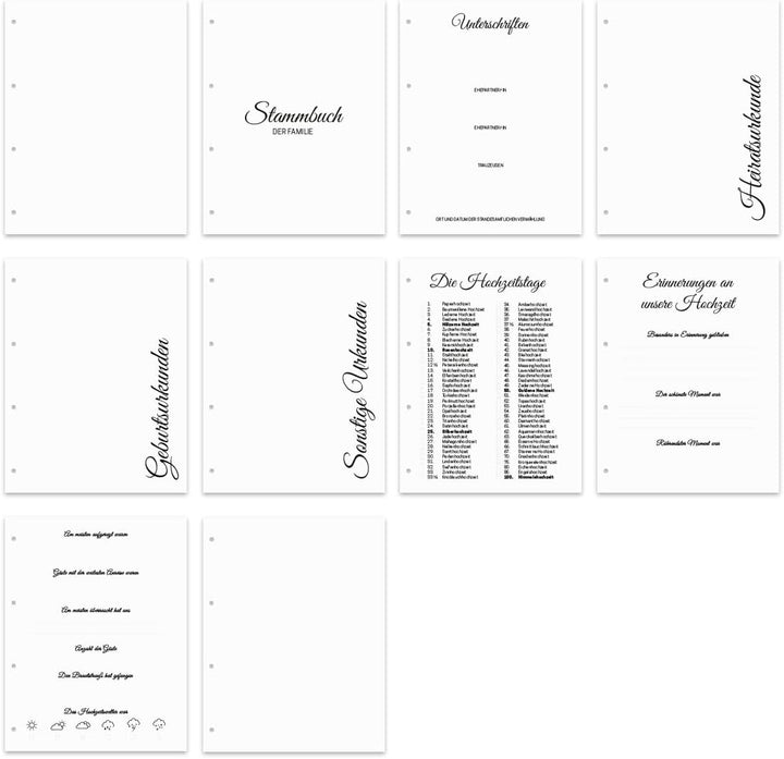 Kartenmachen.de Stammbuch der Familie Holz mit Echtleder Rücken Gravur individuell mit Extras DIN A4