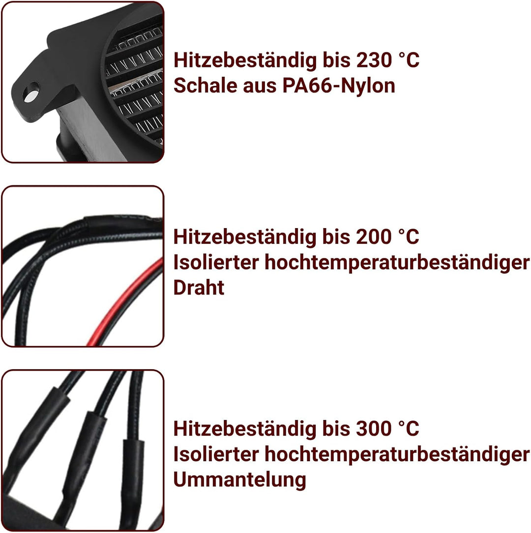 PTC-Heizung mit Lüfter, 220 V 300 W Thermostatischer Keramik-Lufterhitzer aus Aluminiumkeramik für K