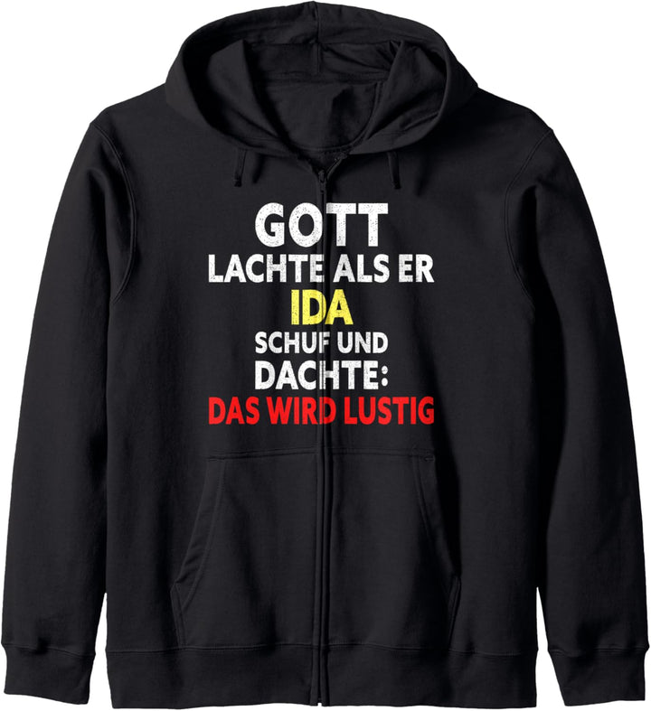 Lustiger Ida Spruch - Name Ida Kapuzenjacke