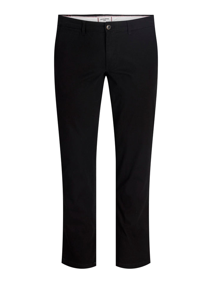 JACK & JONES Male Chino Hose Plus Size Regular Fit Chino Hose 40W / 30L Schwarz, 40W / 30L Schwarz