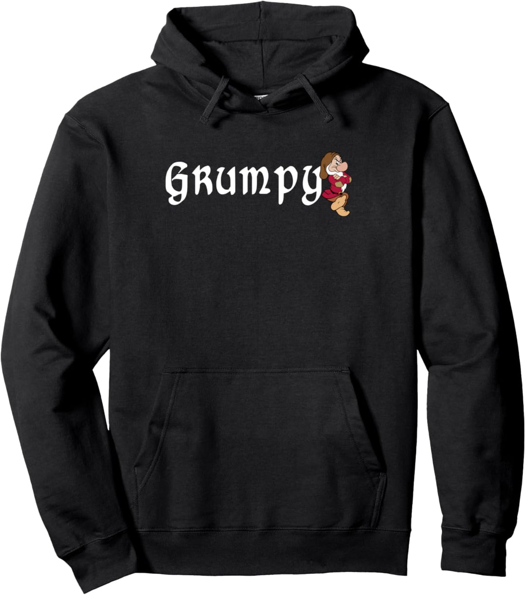 Disney Snow White Grumpy Leaning On Name Banner Pullover Hoodie